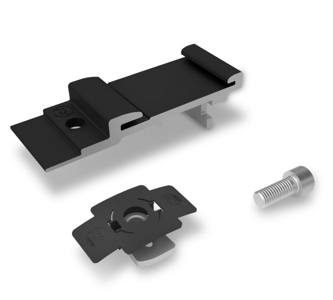 K2 SYSTEMS - InsertionRail 2.0 CrossConnector-T-Set, schwarz eloxiert