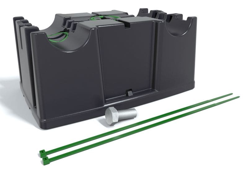 K2 SYSTEMS - Auflager inkl. Ballast für Kabelrinnen/Rohre