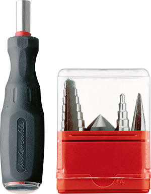 INTERCABLE - Set Stufenbohrer mit Schraubendrehergriff
