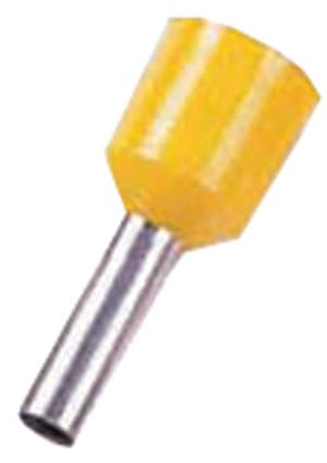 INTERCABLE - Isolierte Aderendhülse f. kurzschl. Leitung 6mm ² 12mm gv gelb