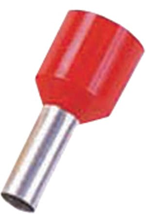 INTERCABLE - Isolierte Aderendhülse f. kurzschl. Leitung 10mm² l2=12mm gv rot