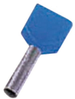 INTERCABLE - Isolierte Zwillingsaderendhülse 2 x 2,5mm² l2=13mm gv blau