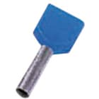INTERCABLE - Isolierte Zwillingsaderendhülse 2 x 2,5mm² l2=13mm gv blau