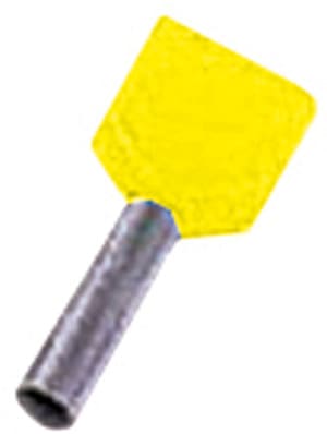 INTERCABLE - Isolierte Zwillingsaderendhülse 2 x 6mm² l2=14mm gv gelb