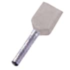 INTERCABLE - Isolierte Zwillingsaderendhülse 2 x 0,75mm² l2=8mm gv grau