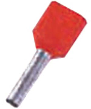 INTERCABLE - Isolierte Zwillingsaderendhülse 2 x 1mm² l2=10mm gv rot