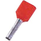 INTERCABLE - Isolierte Zwillingsaderendhülse 2 x 1mm² l2=8mm gv rot, Groß-VE