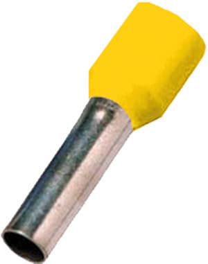 INTERCABLE - Isolierte Aderendhülse 1mm² l2=6mm gv gelb