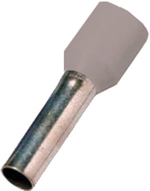 INTERCABLE - Isolierte Aderendhülse DIN 46228 T4, 0,75mm² l2=8mm gv grau, Groß-VE