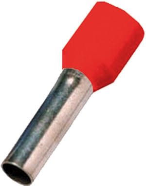 INTERCABLE - Isolierte Aderendhülse DIN 46228 T4, 10mm² l2=18mm gv rot