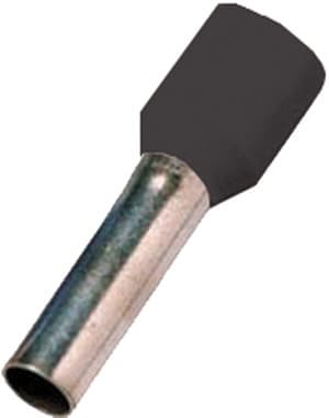 INTERCABLE - Isolierte Aderendhülse DIN 46228 T4, 1,5mm² l2=8mm gv schwarz