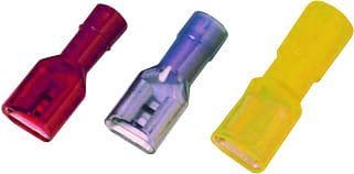 INTERCABLE - VollIsolierte Flachsteckhülse 0,5-1 mm² 6,3 x 0,8 rot Messing, PC