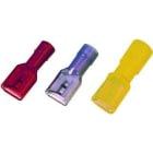 INTERCABLE - VollIsolierte Flachsteckhülse 0,5-1 mm² 6,3 x 0,8 rot Messing, PC