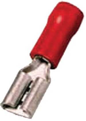 INTERCABLE - Isolierte Flachsteckhülse 0,5-1mm² 6,3 x 0,8 rot Messing