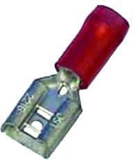 INTERCABLE - Isolierte Flachsteckhülse 0,5-1mm² 6,3 x 0,8 rot Zinnbronze