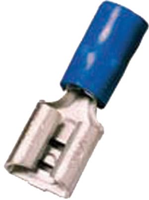 INTERCABLE - Isolierte Flachsteckhülse 1,5-2,5mm² 4,8 x 0,8 blau Messing