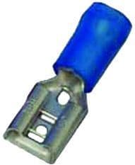 INTERCABLE - Isolierte Flachsteckhülse 1,5-2,5mm² 6,3 x 0,8 blau Zinnbronze