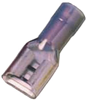 INTERCABLE - Vollisolierte Flachsteckhülse 1,5-2,5mm² 4,8 x 0,8 blau Messing