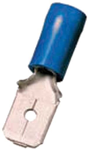 INTERCABLE - Isolierte Flachstecker 1,5-2,5mm² 6,3 x 0,8 blau Messing