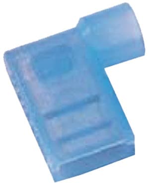 INTERCABLE - Vollisolierte Winkel-Flachsteckhülse 1,5-2,5mm² 6,3 x 0,8 blau MS
