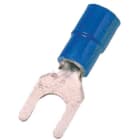 INTERCABLE - Isol. Quetschkabelschuh DIN 46237 1,5-2,5mm² M4 blau Gabel schmal