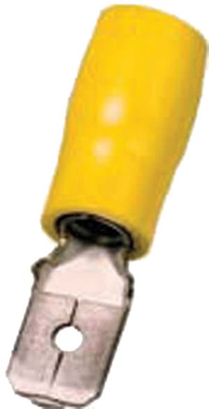 INTERCABLE - Isolierte Flachstecker 4-6mm² 6,3 x 0,8 gelb Messing