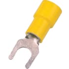 INTERCABLE - Isolierte Quetschkabelschuh DIN 46237, 4-6mm² M5 gelb Gabel