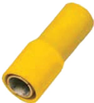 INTERCABLE - Isolierte Rundsteckhülse 4-6mm² Stecker 5mm gelb