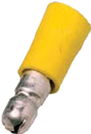 INTERCABLE - Isolierte Rundstecker 4-6mm² Stecker 5mm gelb PC