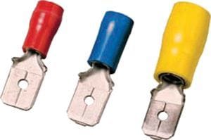 INTERCABLE - Isolierte Flachstecker 0,5-1mm² 6,3 x 0,8 rot Messing PC