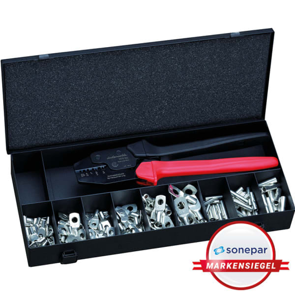 INTERCABLE - MS! Sortimentskasten MPR16K, Rohrkabelschuhe u. Verbinder R-Serie 6-16mm²