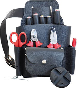 INTERCABLE - Leder Gürteltasche - bestückt