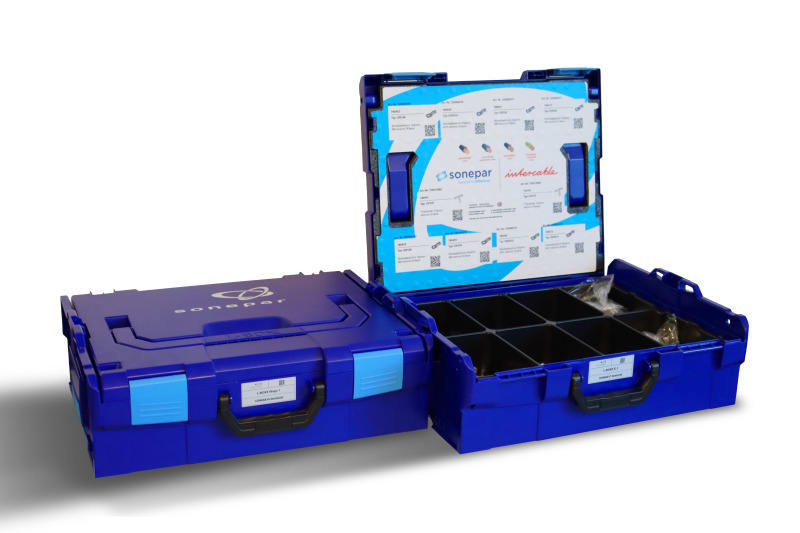 SONEPAR - L-BOXX INTERCABLE 310-teilig, Rohrkabelschuh-Set für Cu-Leiter inkl. T-Verbinder