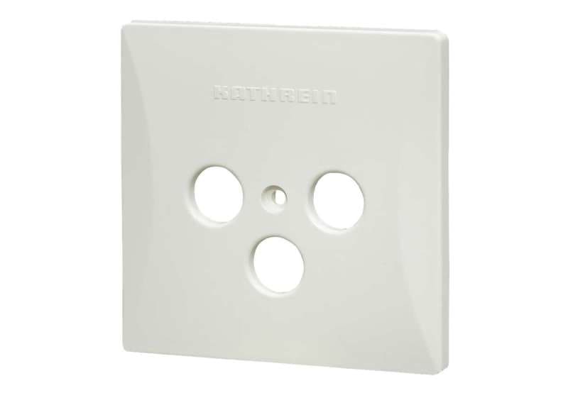 KATHREIN - Abdeckplatte 3-Loch 80x80mm RAL 9001 ws