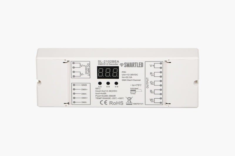 SMARTLED - LED DMX Decoder 4 x 8A SL-2102BEA