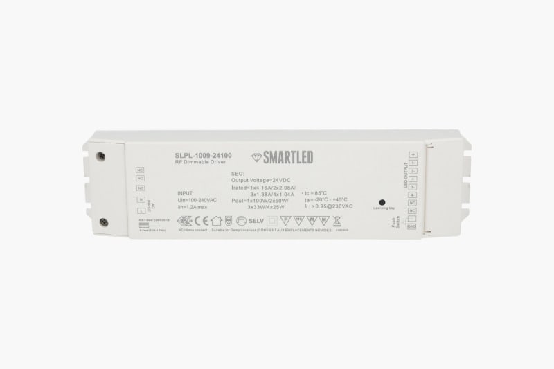 SMARTLED - RF DIM DRIVER 24V 4x1.04A int. Netzteil Push Dim potentialfrei RGBW