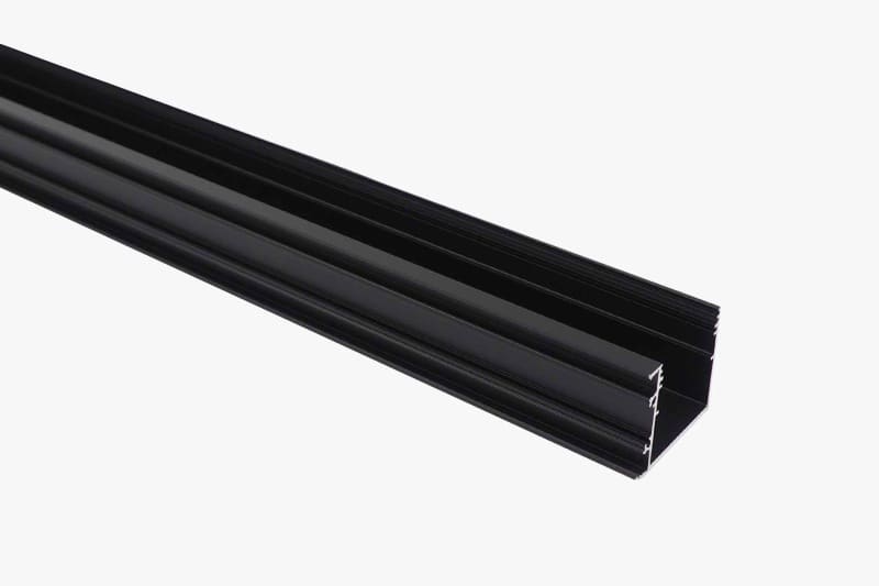 SMARTLED - ALUMINIUM LED PROFIL VAREO SIDE 2M SCHWARZ - schwarz eloxiert