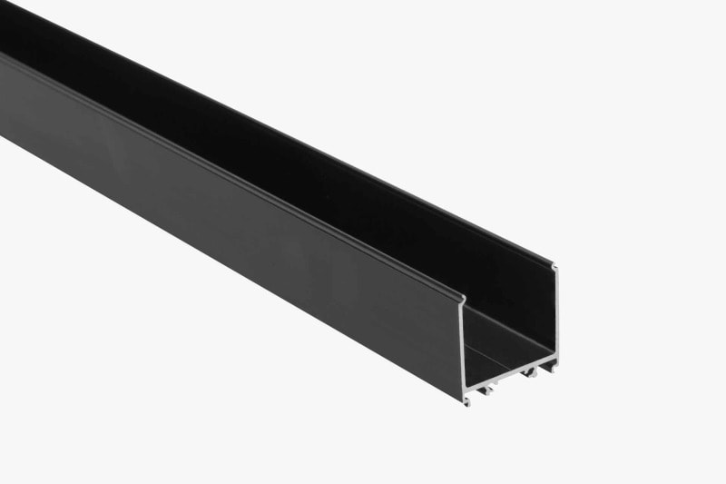 SMARTLED - ALUMINIUM TRAFO PROFIL VAREO BOX 2M SCHWARZ - schwarz eloxiert, Trafobox