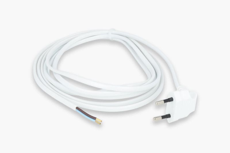 SMARTLED - EURO-WINKELSTECKER-LEITUNG - 5M - H03VVH2-F - 2x0,75mm² - weiß