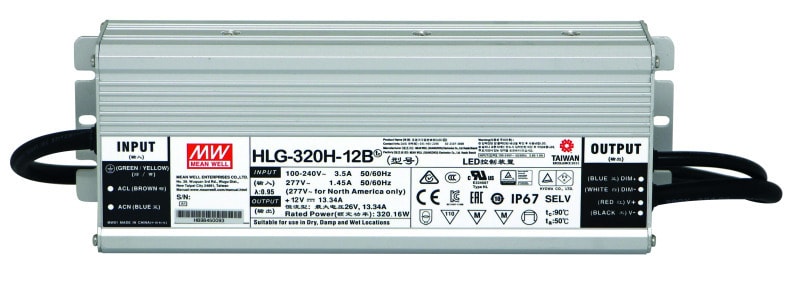 SMARTLED - MEANWELL Netzteil 264W mit Kurzschluss- und Überlastschutz, Schutzart: IP67