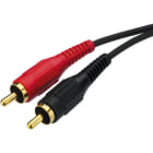 MONACOR - Audiokabel Stereo 2xCinch - 2xCinch vergold.Stecker 1.2m sw