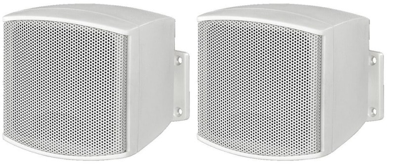 MONACOR - ELA-Minilautsprecher 100V/8Ohm 10W 150-20000Hz passiv 2St ws