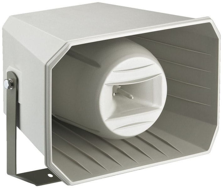 MONACOR - Hornlautsprecher 2Weg 100V/8Ohm 114dB 150-15000Hz IP66 hgr