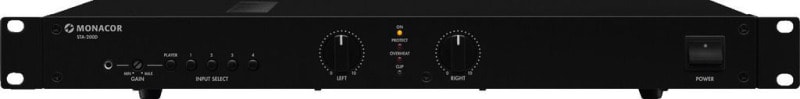 MONACOR - Verstärker 19'' 1HE 250W 2Kan Stereo-PA-ClassD 20-20000Hz sw