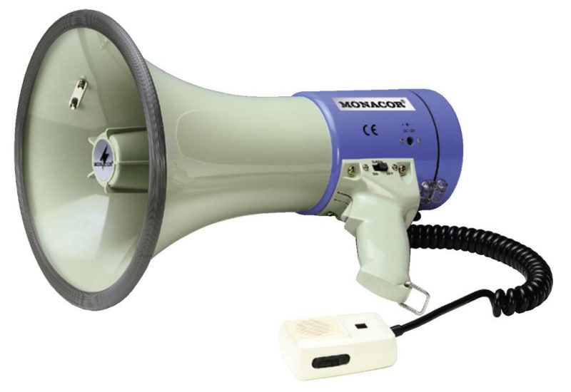 MONACOR - Hand-Megaphon 25W 119dB 12V Sirene Kfz-Anschlusskabel