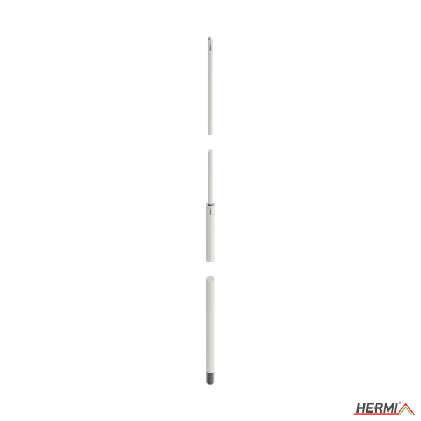 HERMI - Fangstangen, L=2,0 m Rd 16/10 mm Einzellängen 1,0+1,0 m Al