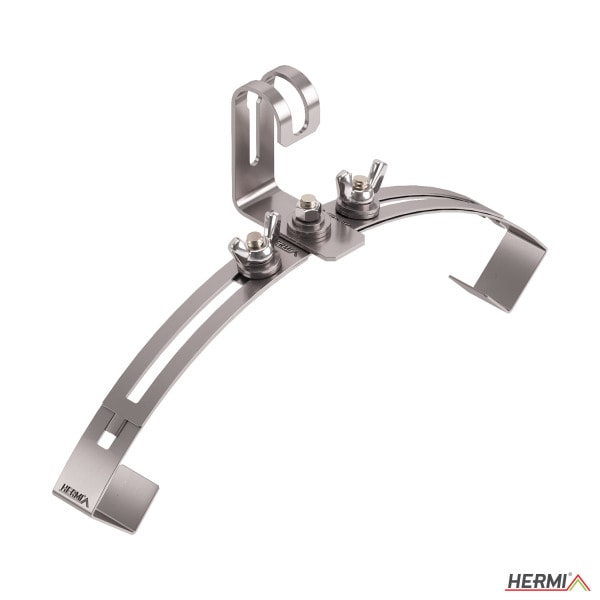 HERMI - Dachleitungshalter, Rd 8mm universal verstellbar 270-400mm Edelstahl