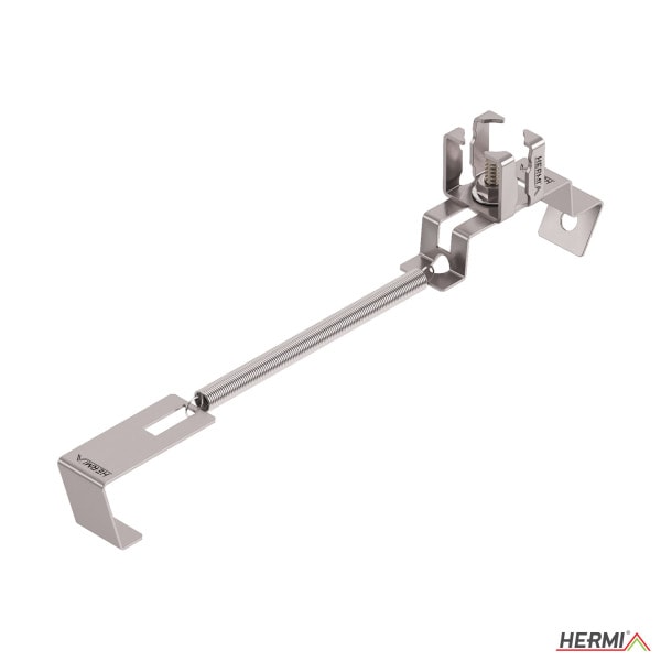 HERMI - Dachleitungshalter, Rd 8mm m. Zugfeder seitlich verstellbar universal Edelstahl