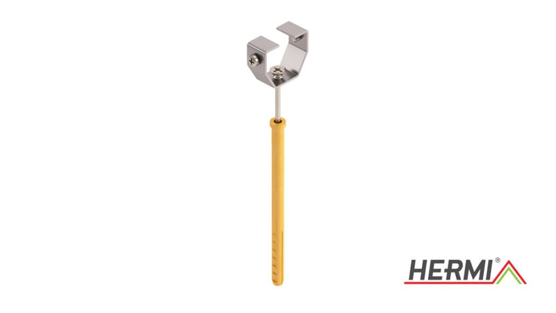 HERMI - Vertikalschutzhalter, f. Hohlwände m. Dämmung bis 100mm Edelstahl