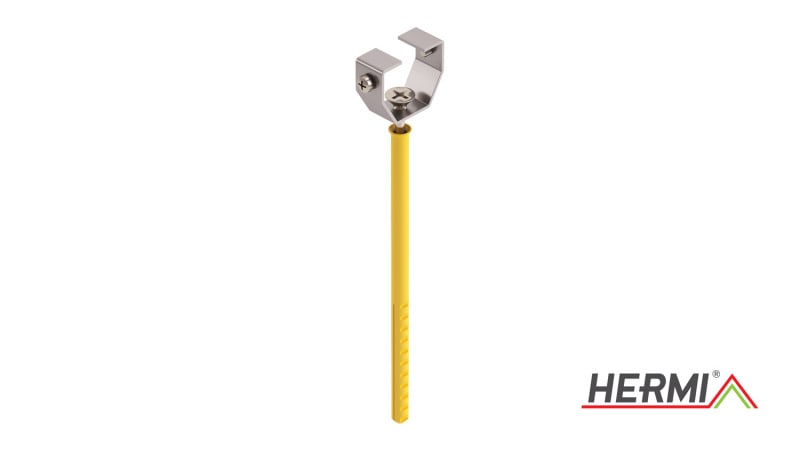 HERMI - Vertikalschutzhalter, f. Hohlwände m. Dämmung bis 140mm säurebest. Edelstahl